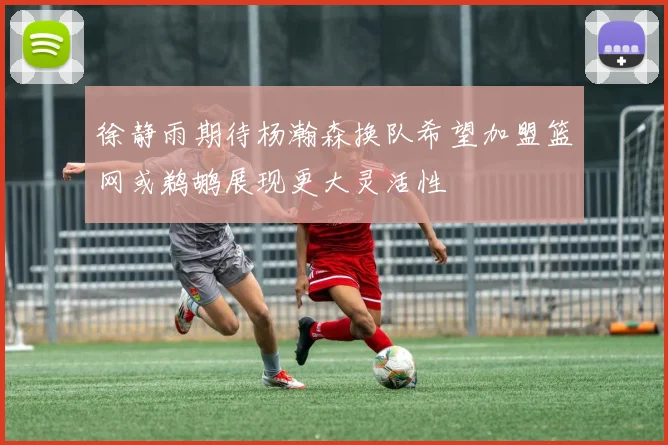 徐静雨期待杨瀚森换队希望加盟篮网或鹈鹕展现更大灵活性